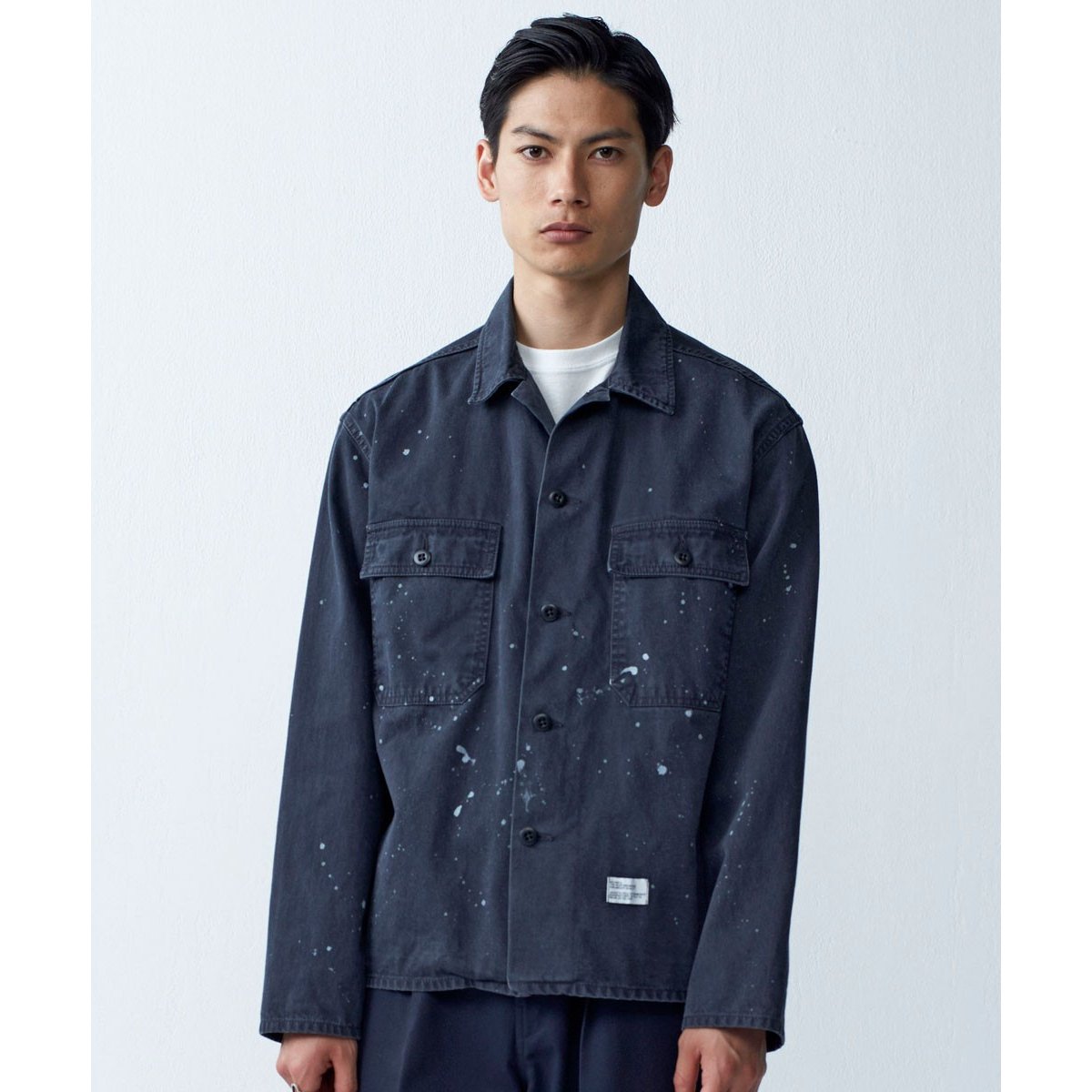 L/S MILITARY SHIRT JACKET 「CLIFF」 - Black