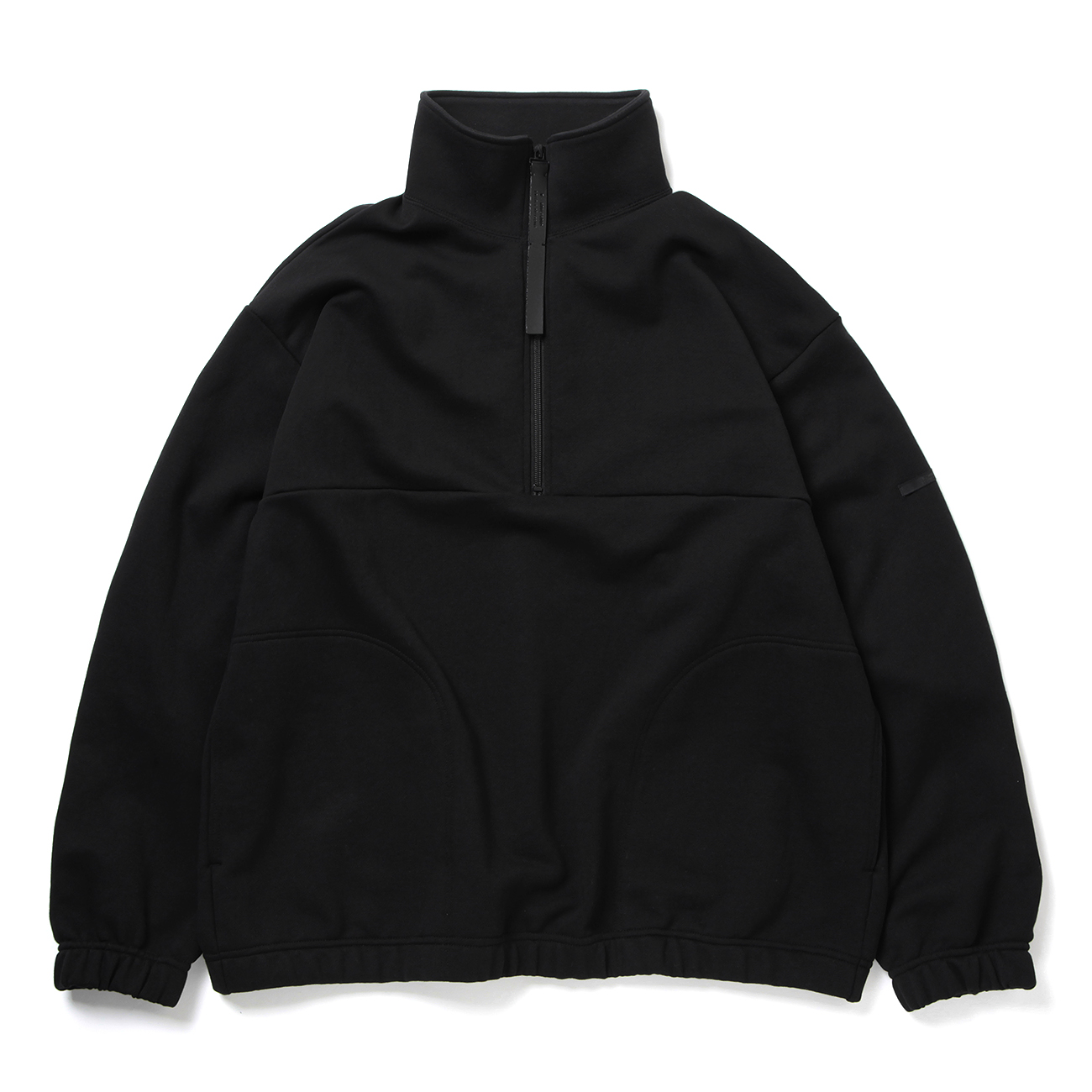 2232-CS16-030-peg HALF ZIP BLOUSON - Black