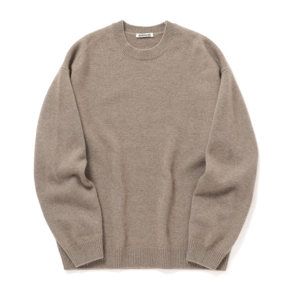 AURALEE / オーラリー | BABY CASHMERE KNIT P/O (メンズ) - Natural
