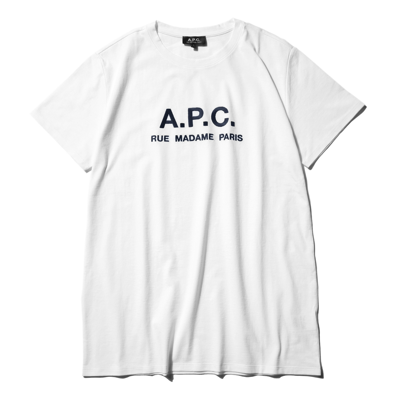 【新品】A.P.C.アーペーセー ロゴ刺繍Tシャツ★男女兼用　半袖★ 白Mサイズ