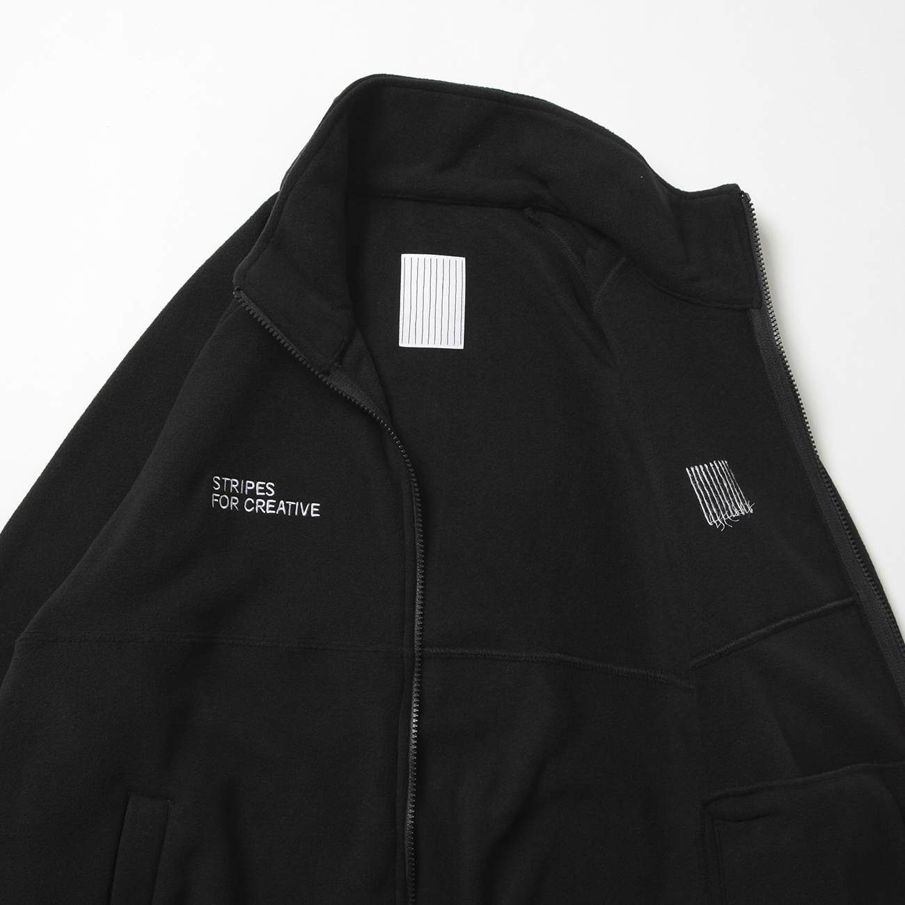 FLEECE SPORTY JACKET   Black