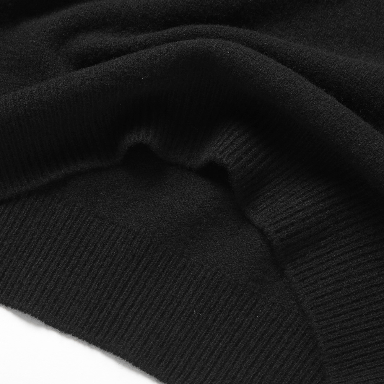COMOLI / コモリ | ラムズウール クルーネックニット - Black