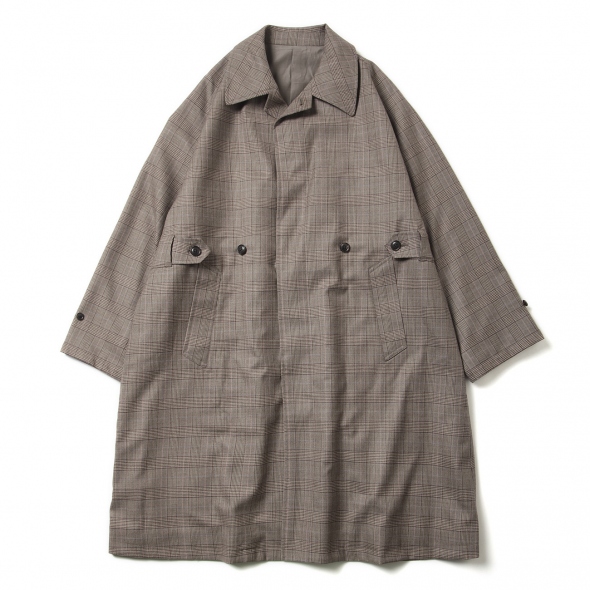 URU ウル 19AW 日本製 WOOL CHECK BELTED COAT 正規通販 www