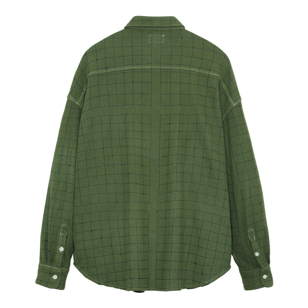 C.E / シーイー | GRID FLANNEL BIG SHIRT - Green | 通販 - 正規取扱