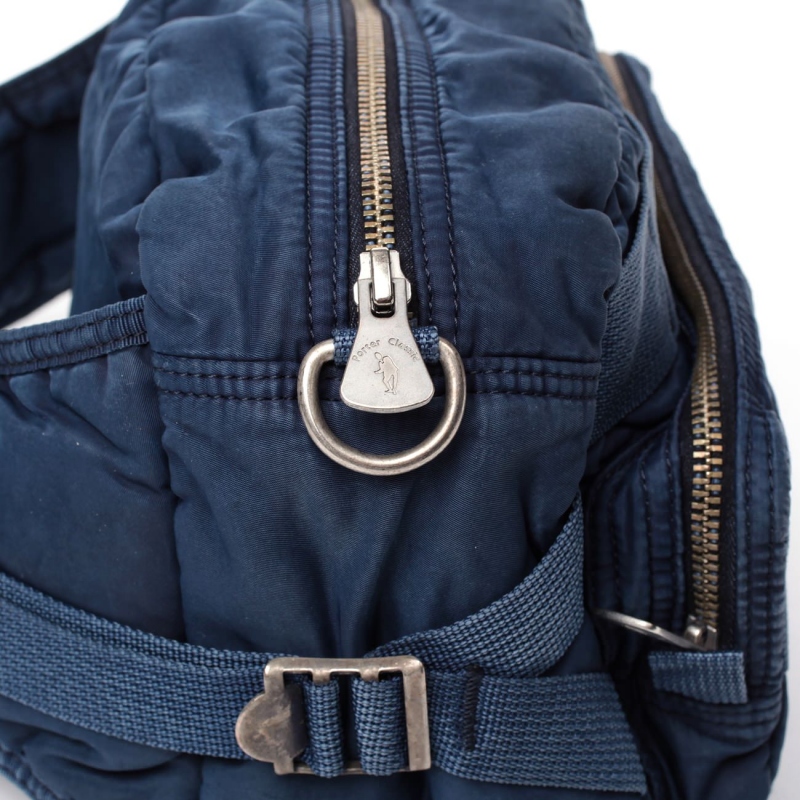 Porter Classic スーパーナイロン ウエストバッグ ブルー ポータークラシック PORTER CLASSIC ポータークラシック ウエスト