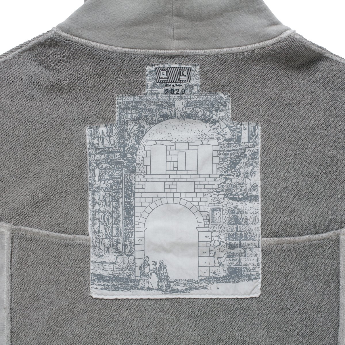 C.E / シーイー | OVERDYE DEVIDE STAND COLLAR SWEAT - Grey