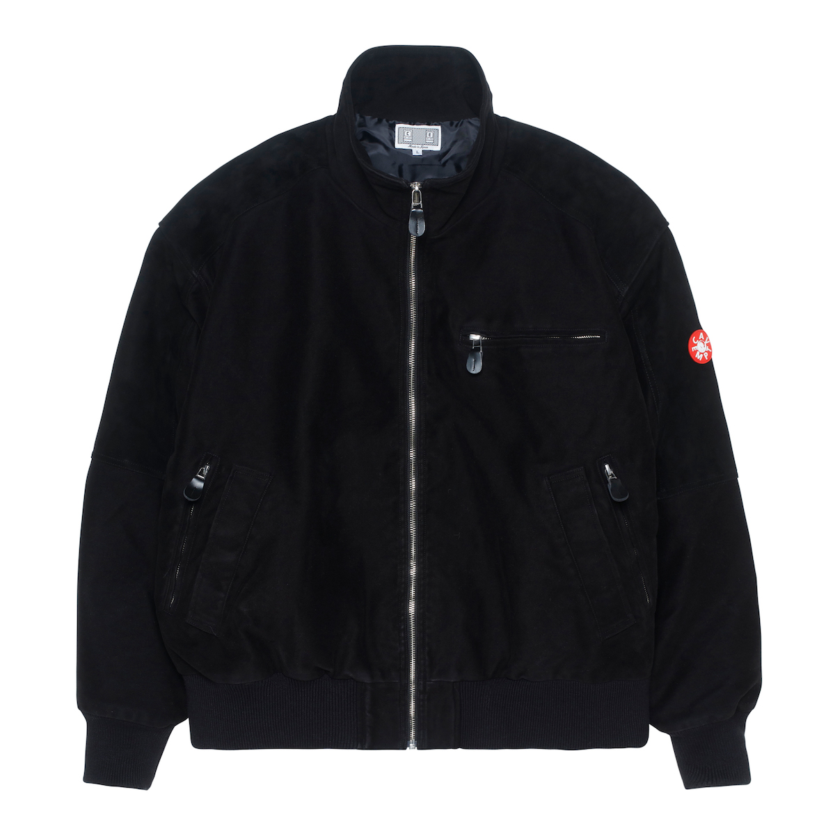 SUEDE/MOLE BOMBER JACKET - Black