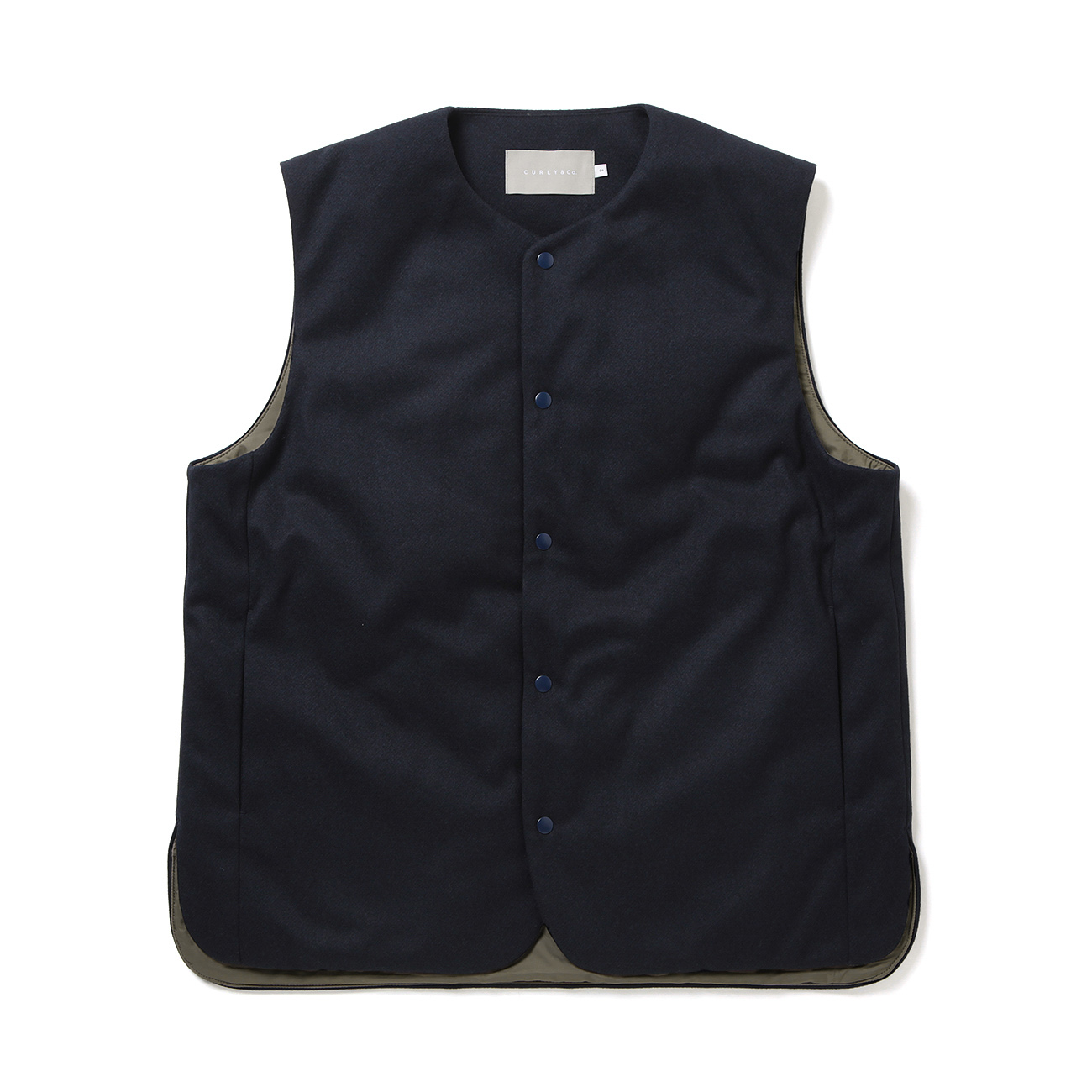 CURLY&Co. KNIT PADDED VEST solid サイズ2 CURLY / カーリー | KNIT PADDED VEST solid - Navy | 通販 - 正規取扱