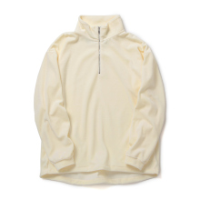 CURLY / カーリー | VELOUR HALF ZIP P/O - White