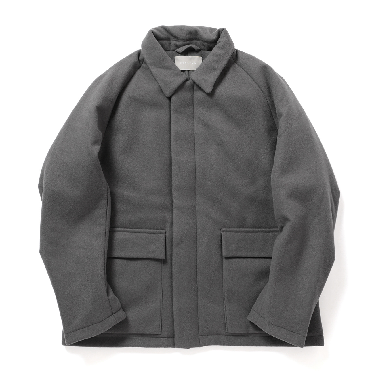 CURLY / カーリー | KNIT MELTON PUFF JACKET - Flint Gray | 通販