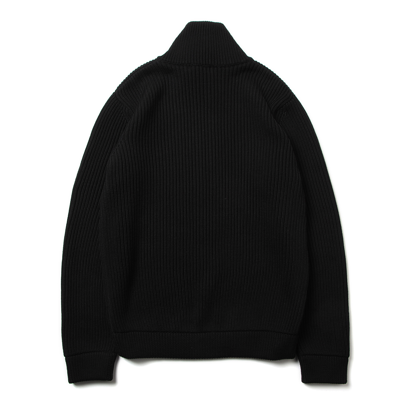 INTERIM / インテリム | HAND FRAMED DRIVERS ZIP KNIT - Black | 通販