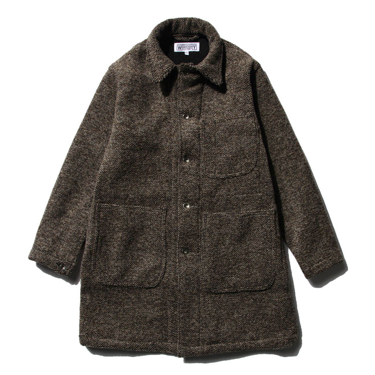 EG Workaday Shop Coat - Tri Blend Wool Tweed - Brown