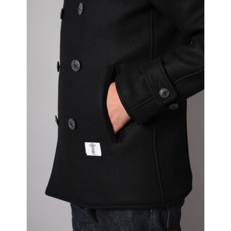 OG MELTON P-COAT 「MARLON」 - Black