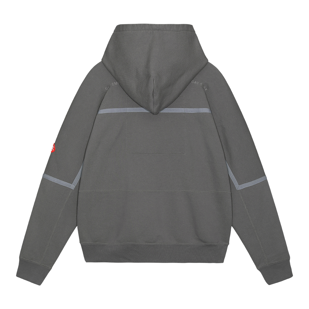 TAPED CUT HEAVY HOODY - Charcoal 背面