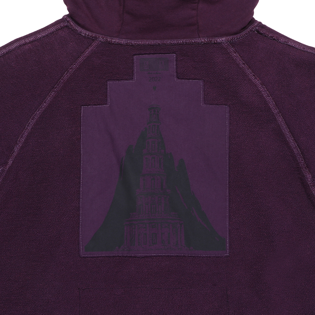 OVERDYE ZIG-BOY BIG HEAVY HOODY - Purple