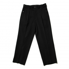 YOKE / ヨーク | 2TUCK WIDE GURKHA TROUSERS - Black