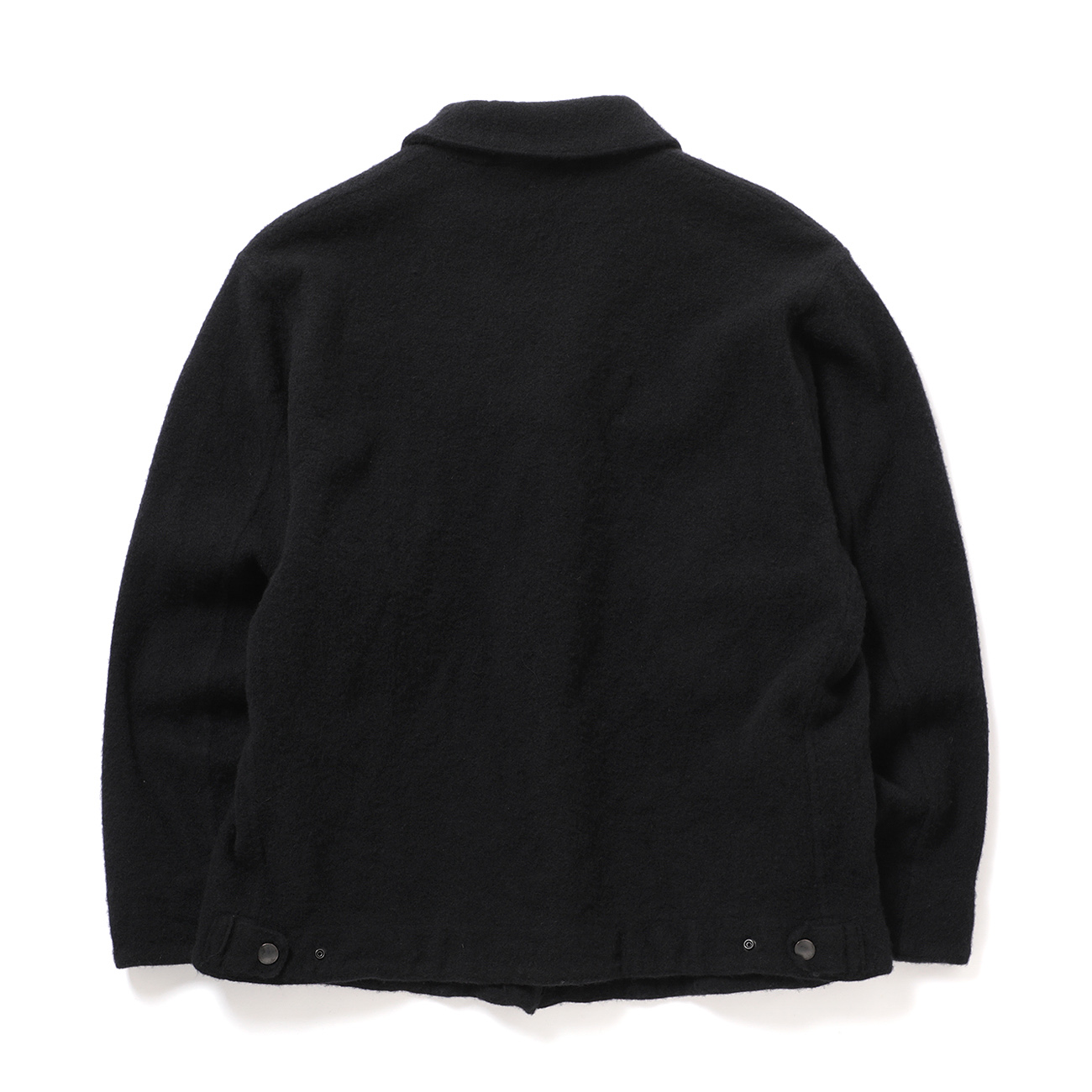 COMOLI / コモリ | 縮絨ウール ジップショートジャケット - Black