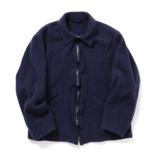 COMOLI / コモリ | 縮絨ウール ジップショートジャケット - Purple Blue