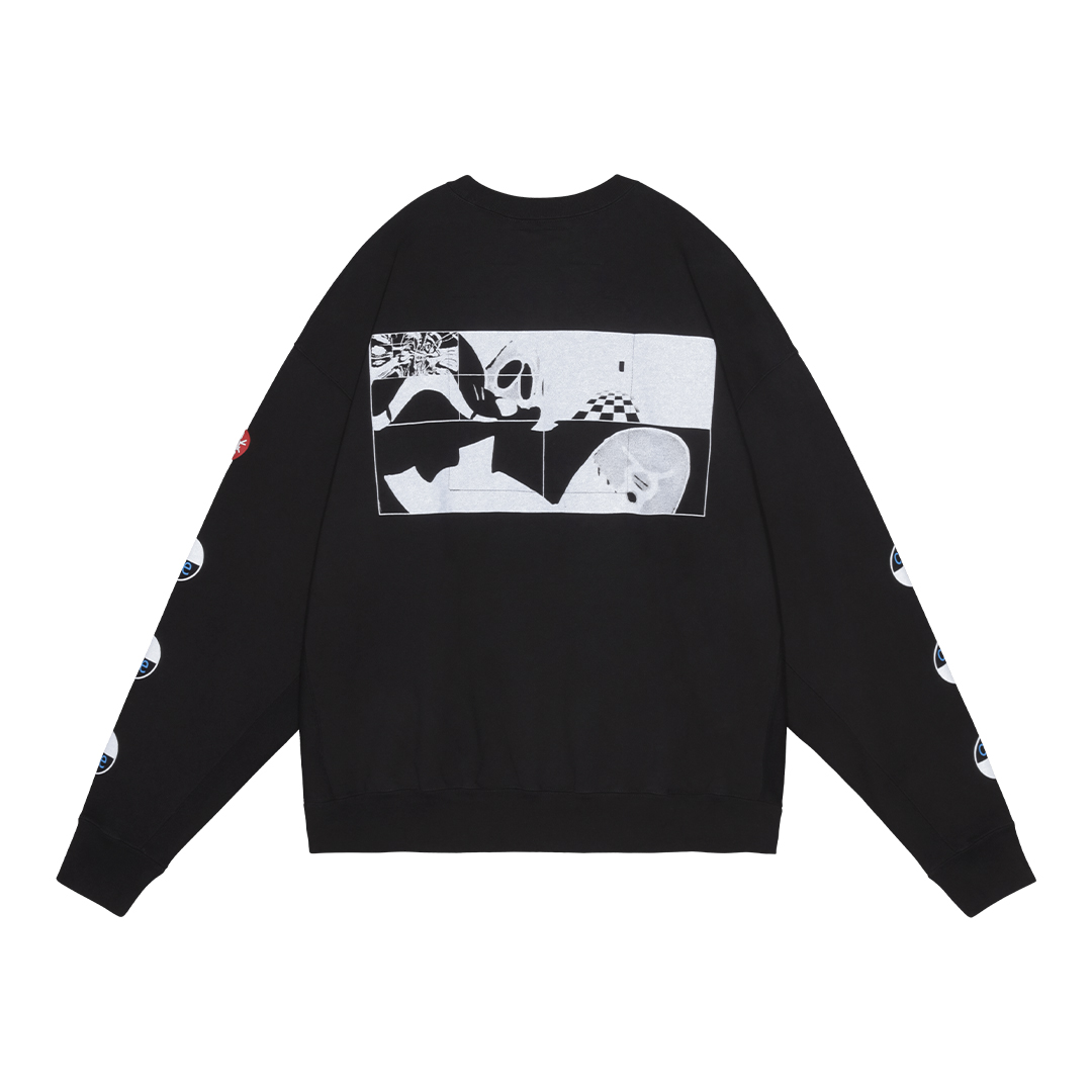 Xo RIFF CREW NECK - Black 背面