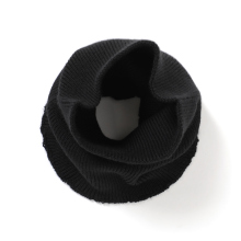 INTERIM / インテリム | WOOL SILK CASHMERE / DEADSTOCK YARN NECK WARMER - Black