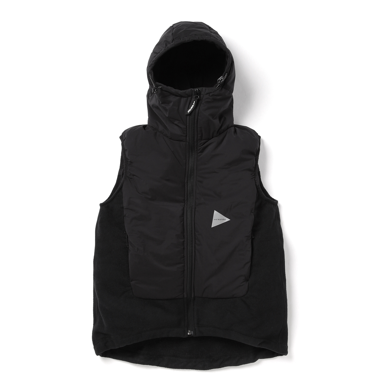and wanderアンドワンダー　twill fleece vest ベスト and wander / アンドワンダー | twill fleece vest - navy