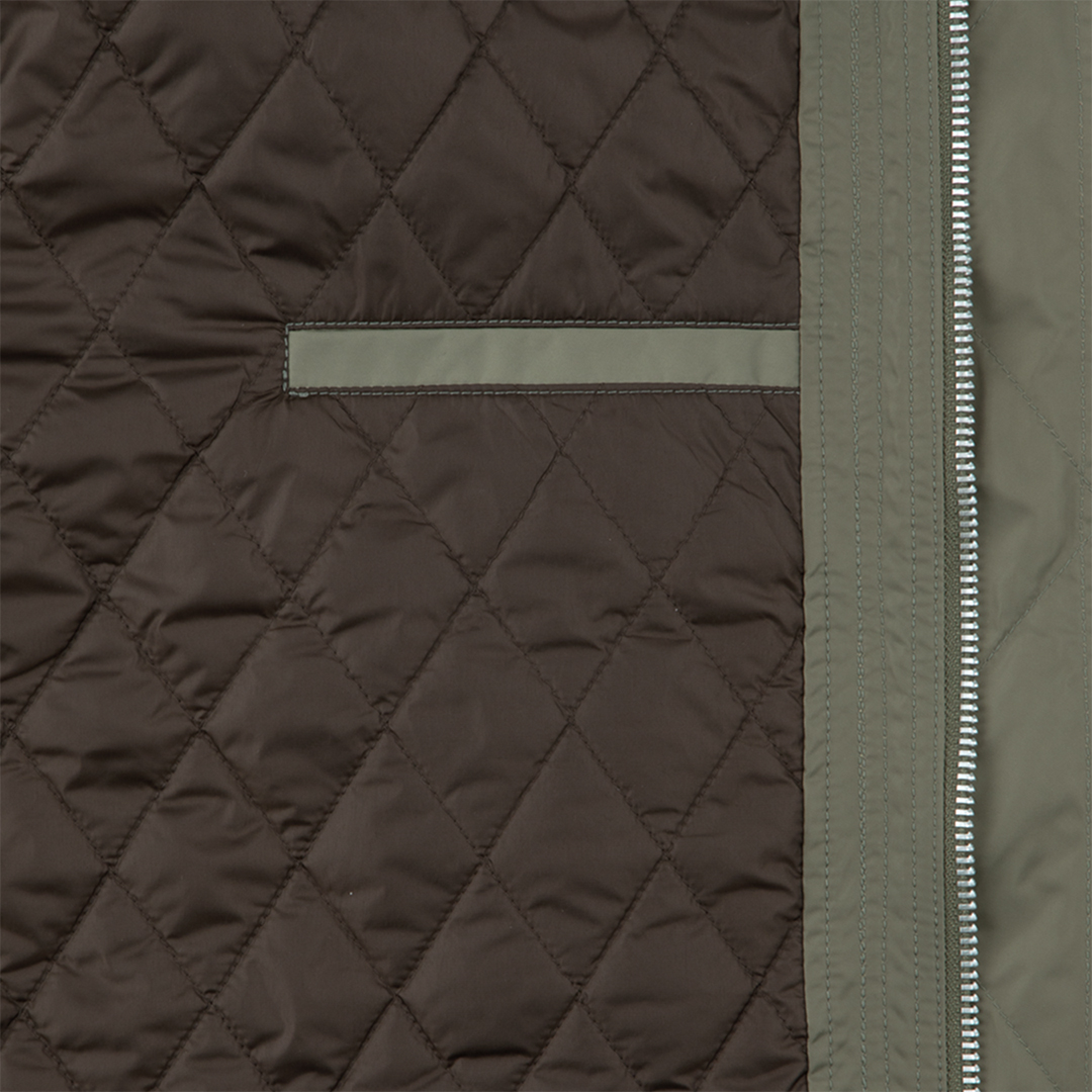 C.E / シーイー | LEATHER SHOULDER BOMBER JACKET - Khaki | 通販