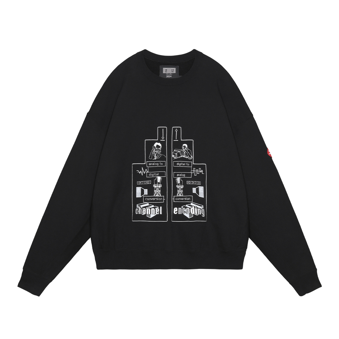 CHANNEL ENCODING CREW NECK - Black