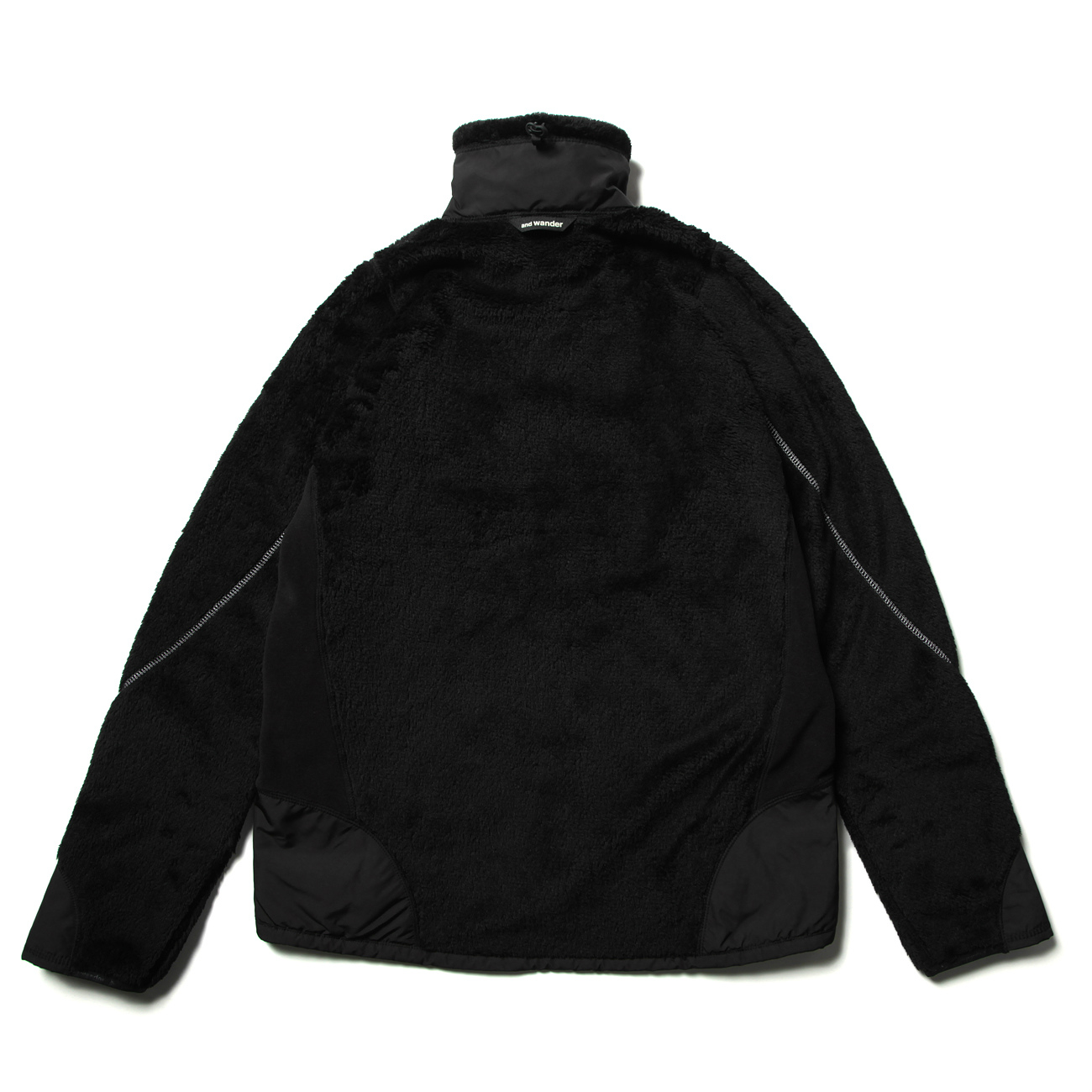 and wander / アンドワンダー | high loft fleece jacket - Black 