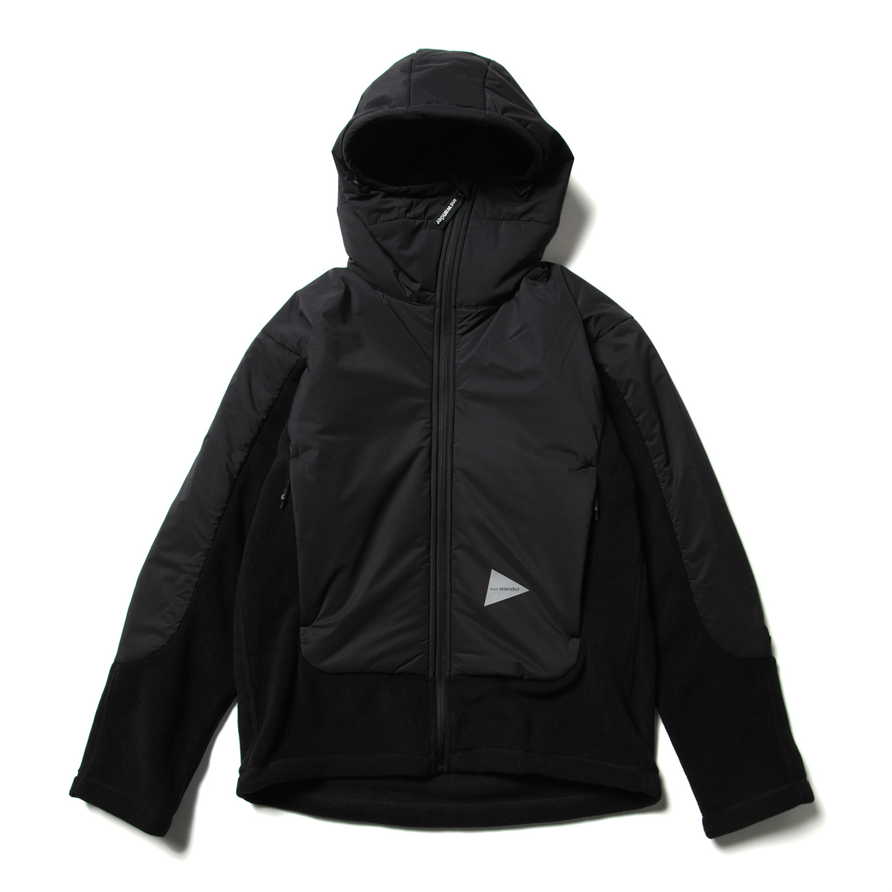 and wander　top fleece jacket　サイズ4　黒 and wander / アンドワンダー | top fleece jacket - Black