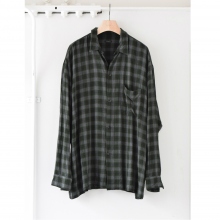 COMOLI / コモリ | レーヨン オープンカラーシャツ - Green