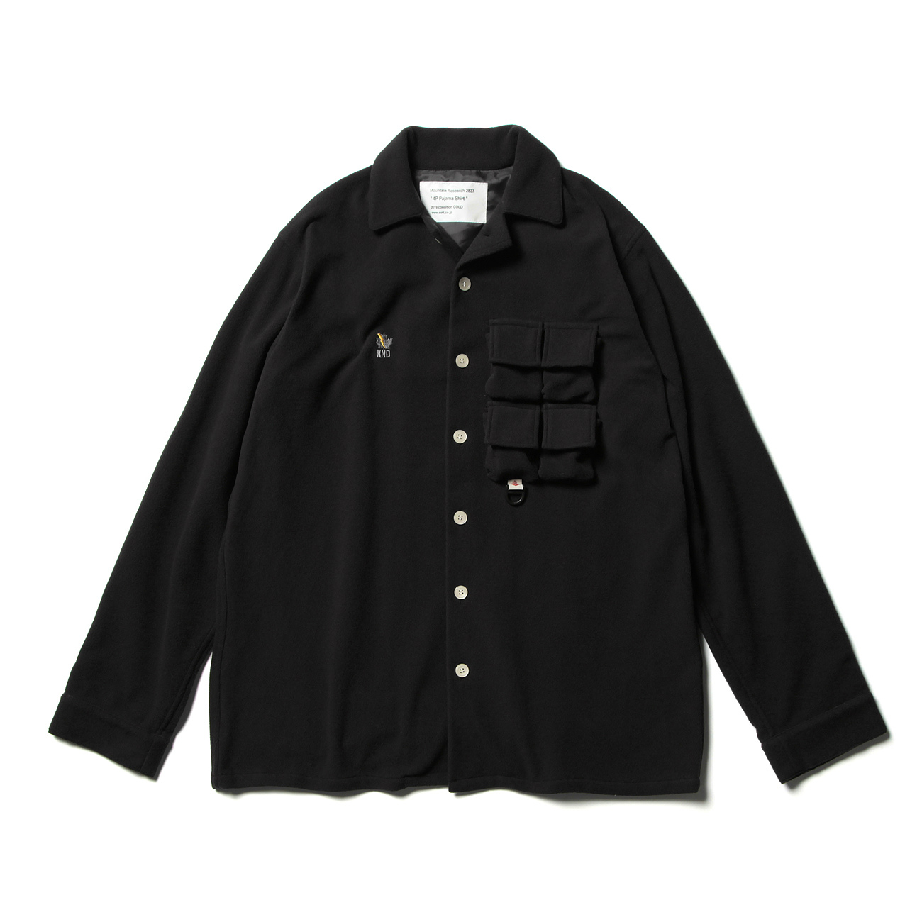 4P Pajama Shirt - フリース - Black