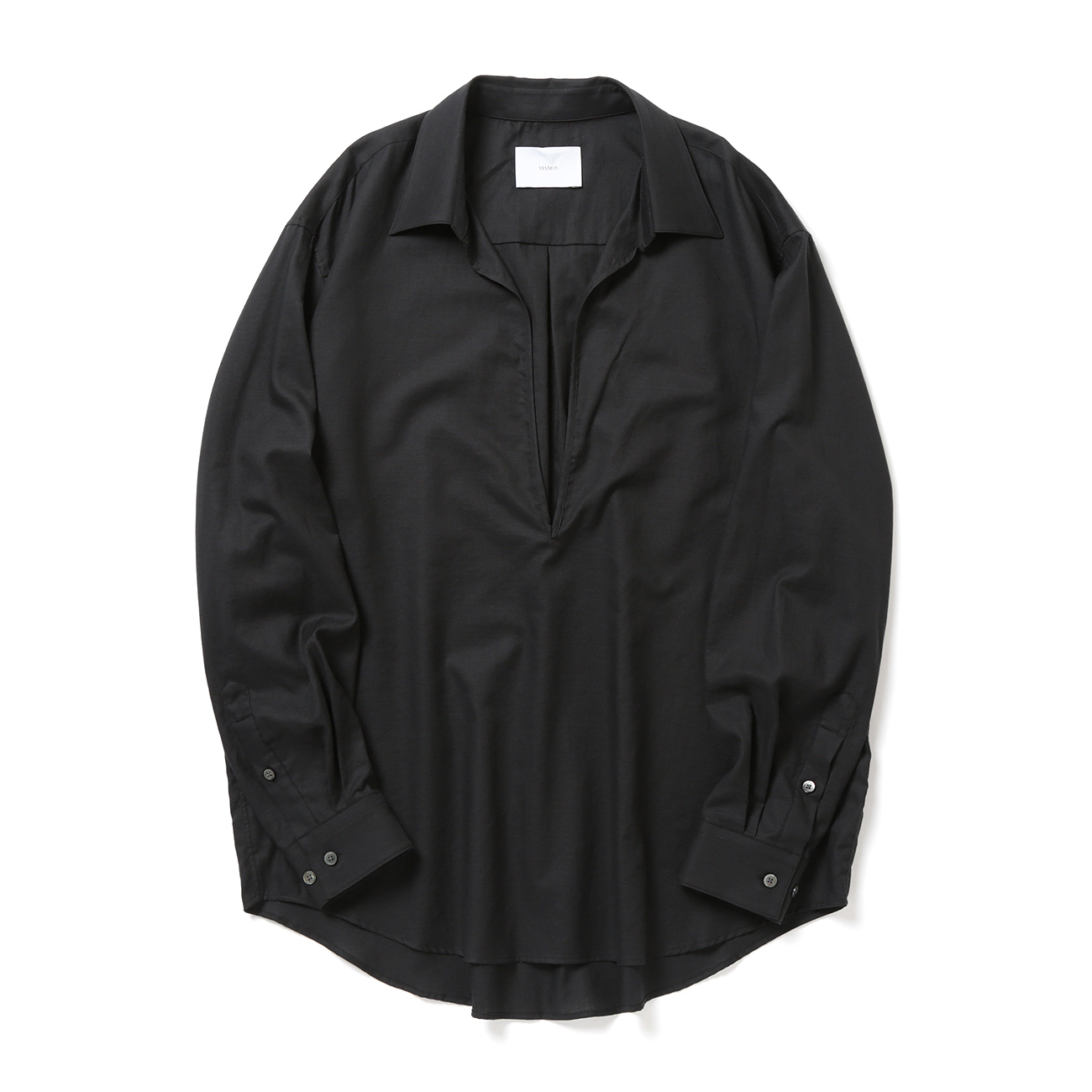 C/SI TWILL OVERSIZED SKIPPER SHIRT - Black