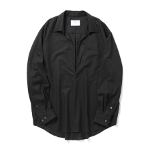 ssstein / シュタイン | C/SI TWILL OVERSIZED SKIPPER SHIRT - Black