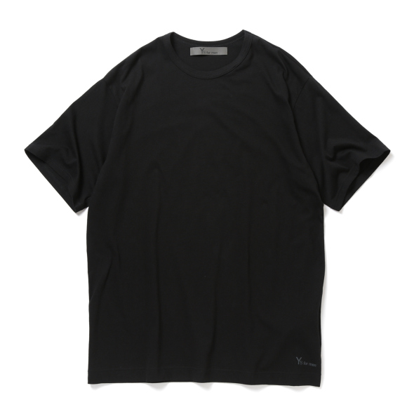 [ Yohji Yamamoto HOMME ] 新作JERSEY SHORT SLEEV / 関税送料込 ULTIMA JERSEY ROUND NECK SHORT SLEEVE(S Black): Yohji