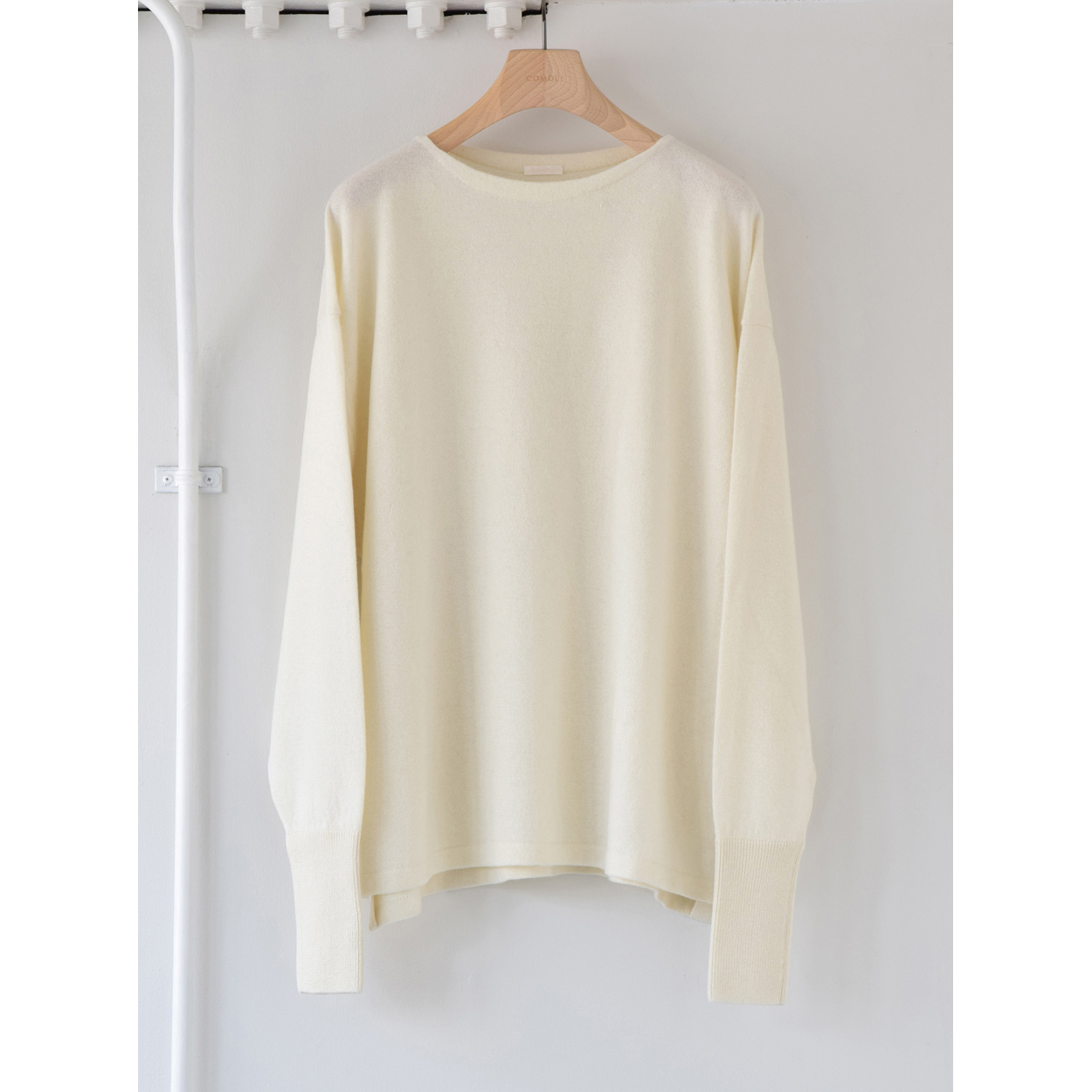 COMOLI 23SS ウール和紙コモリニット ECRU 12080958_65726a3c15e02.jpg