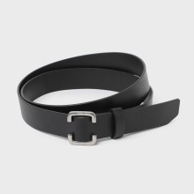 Yohji Yamamoto POUR HOMME / ヨウジ ヤマモト | MATT SOFT OIL LEATHER 30MM FREE BELT - Black