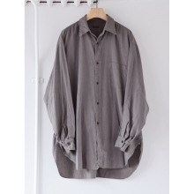 COMOLI / コモリ | ヨリ杢 ワークシャツ - Gray