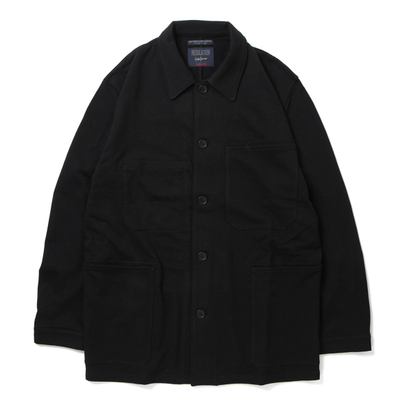 HS-T57-083-1 / 40/20COMBED MINI FRENCH TERRY RE POCKET BLOUSON - Black