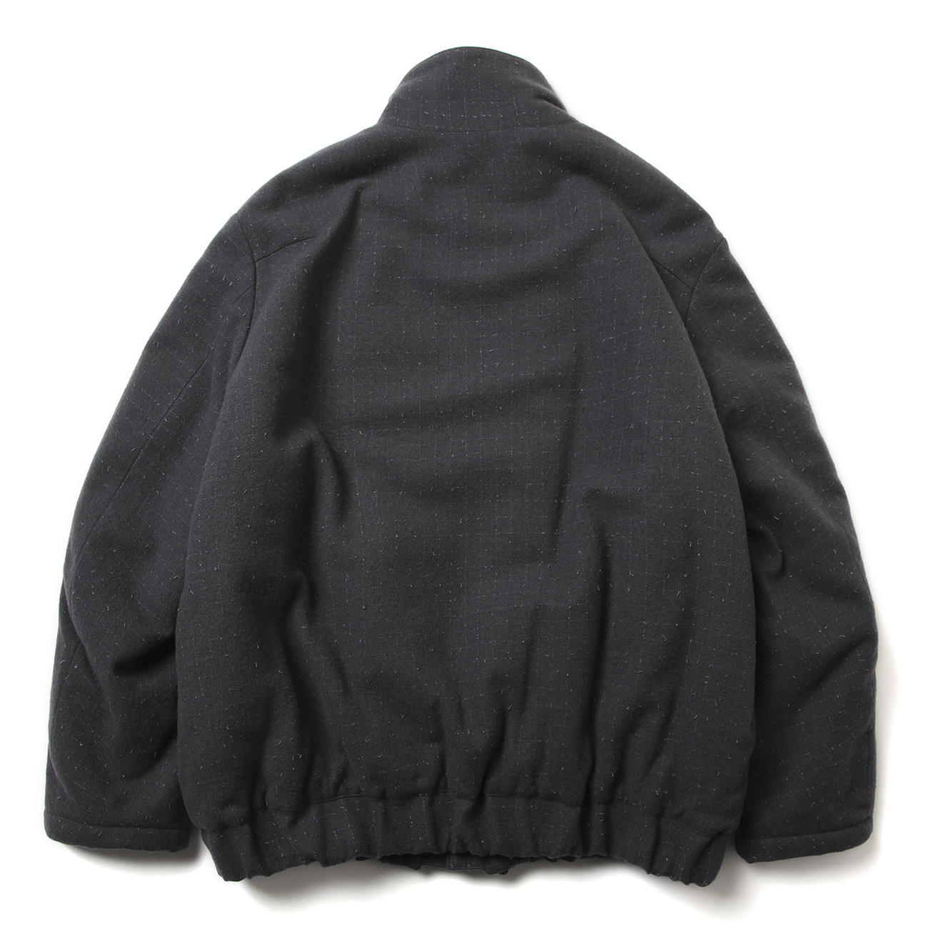 WOOL TWEED - ZIP UP BLOUSON - Charcoal