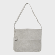 pig flap shoulder bag big - Light gray