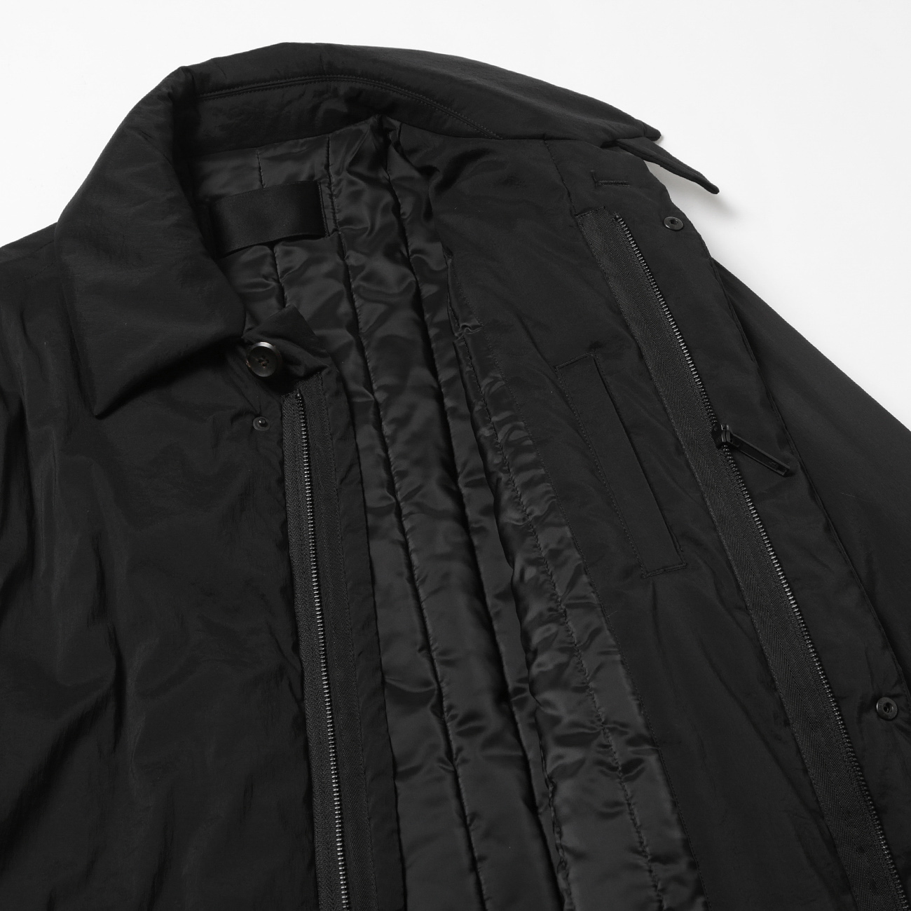 Long Padded Coat - Black