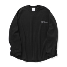 S.F.C Stripes For Creative / エスエフシー | FLEECE SUPER BIG LS ROUND TEE - Black