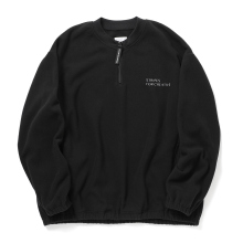 S.F.C Stripes For Creative / エスエフシー | FLEECE BASEBALL HALF ZIP JACKET - Black