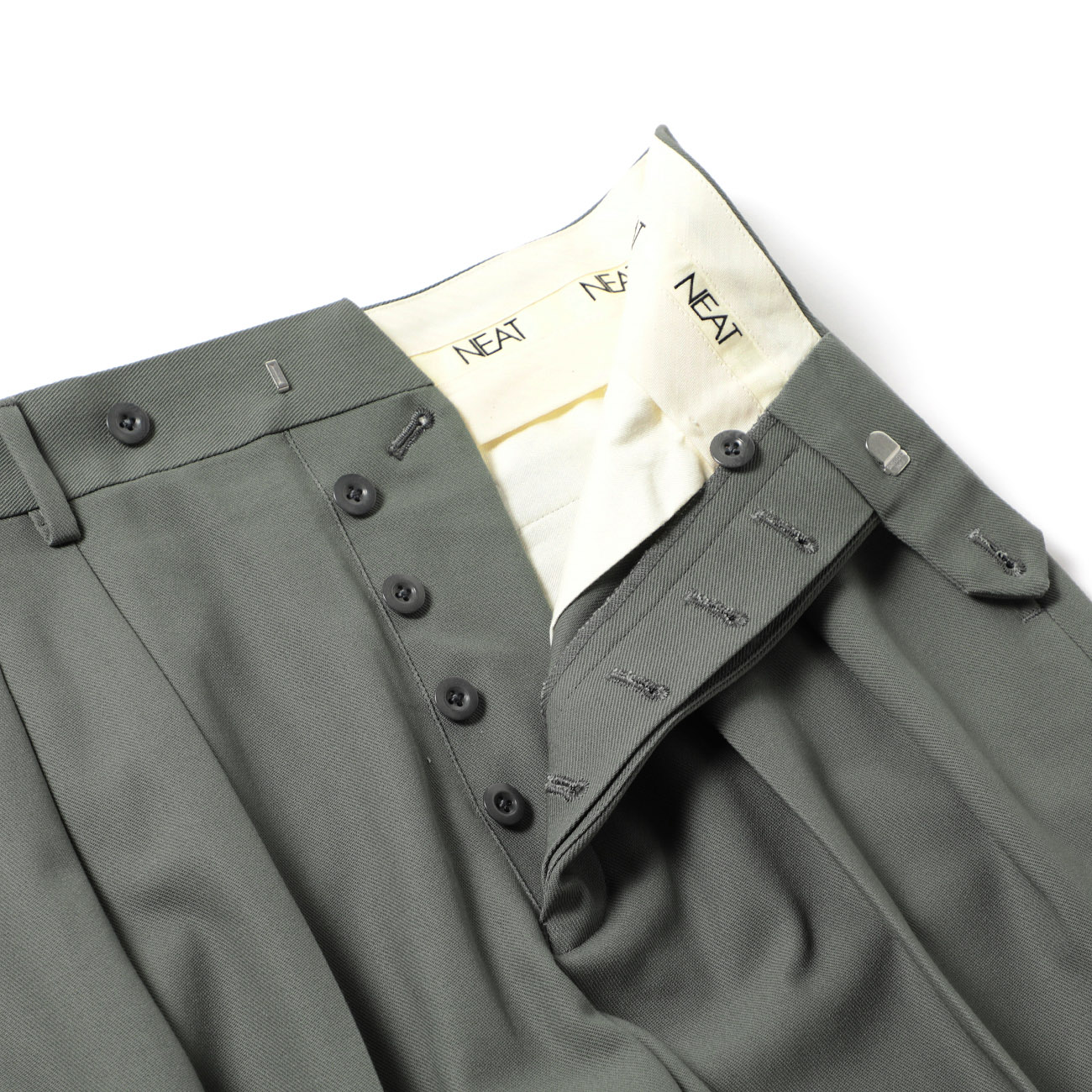 High Twisted Cotton Twill Wide ボタンフライ