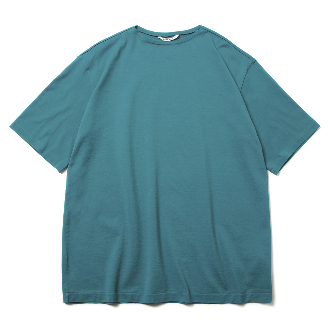 LUSTER PLAITING NARROW BOAT NECK TEE - Teal Green