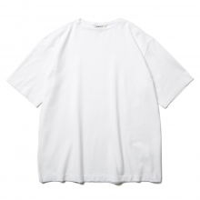 LUSTER PLAITING NARROW BOAT NECK TEE - White