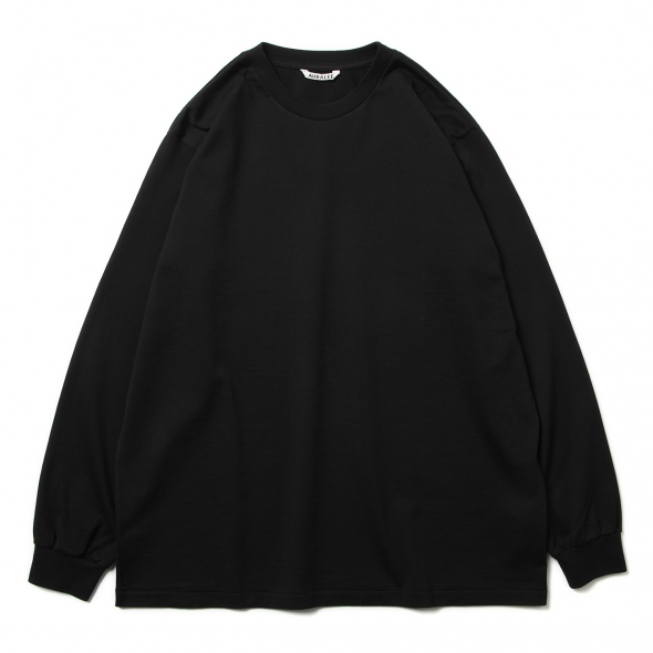 AURALEE / オーラリー | LUSTER PLAITING L/S TEE - Black | 通販 