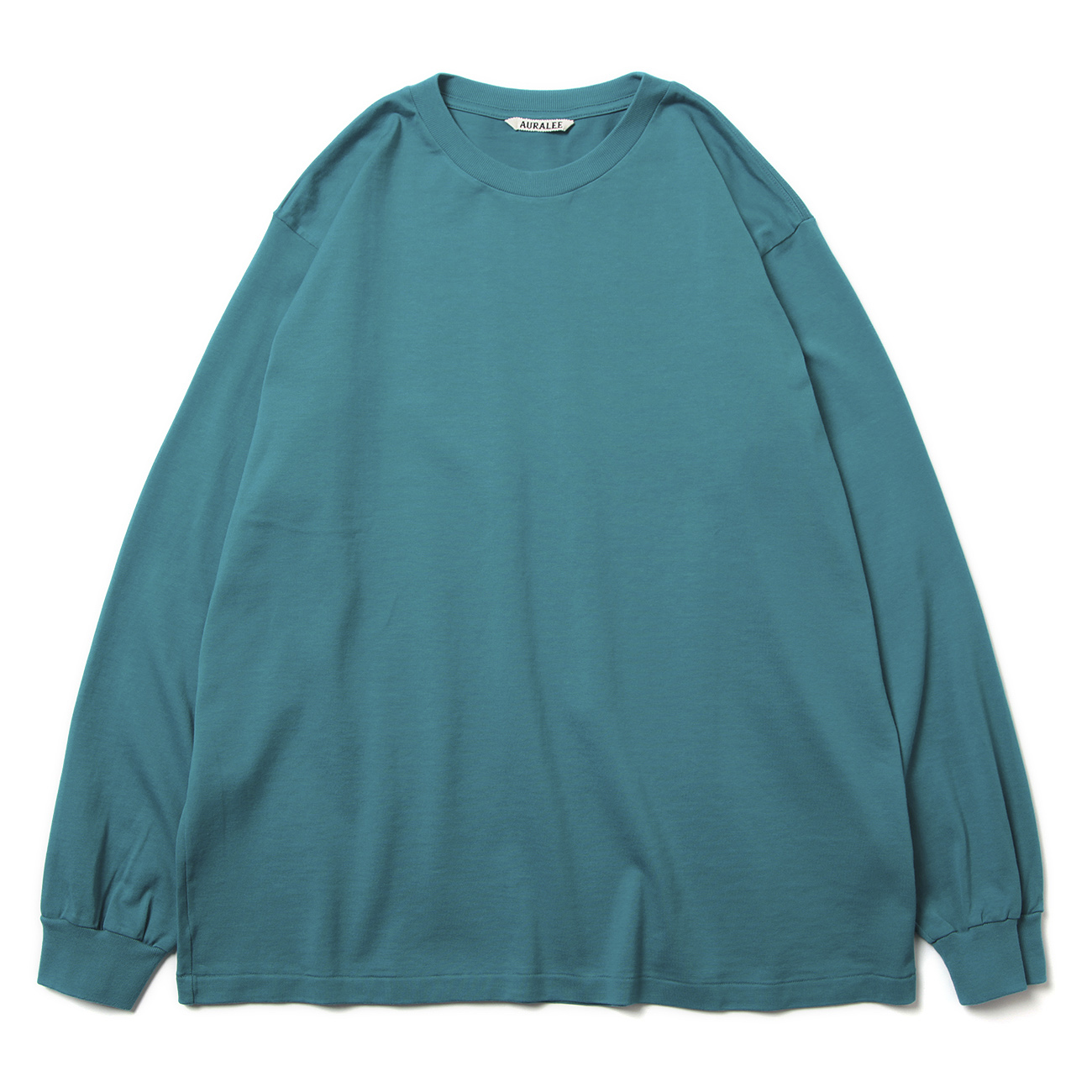 AURALEE / オーラリー | LUSTER PLAITING L/S TEE (メンズ) - Teal