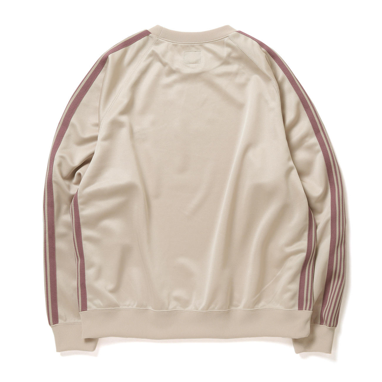 Needles / ニードルズ | Track Crew Neck Shirt - Poly Smooth - Ivory