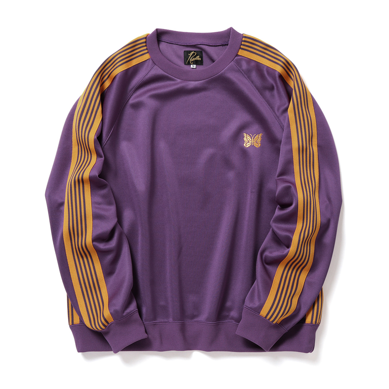 NEEDLES｜ (Track Crew Neck Shirt Poly Smooth - PURPLE (Q TRACK CREW NECK SHIRT - POLY SMOOTH – COVERCHORD